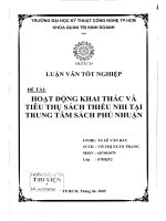 Hoạt động khai thác và tiêu thụ sách thiếu nhi tại trung tâm sách Phú Nhuận