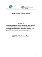 Báo cáo khoa học nông nghiệp 