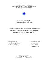 Ứng dụng hệ thống thông tin địa lý (gis)quản lý giá đất phường an hòa quận ninh kiều thành phố cần thơ
