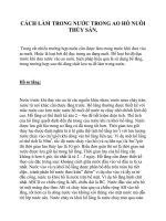 CÁCH LÀM TRONG NƯỚC TRONG AO HỒ NUÔI THỦY SẢN. pptx