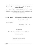 MẪU Quyết định công nhận cơ sở đủ điều kiện đào tạo quản lý năng lượng, kiểm toán viên năng lượng potx