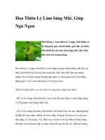 Hoa Thiên Lý Làm Sáng Mắt, Giúp Ngủ Ngon ppt