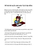 Để bài thi tuyển sinh môn Vật lí đạt điểm cao doc