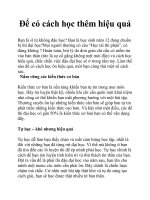 Để có cách học thêm hiệu quả doc