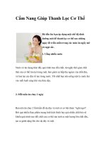 Cẩm Nang Giúp Thanh Lọc Cơ Thể doc