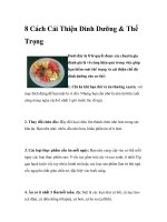 8 Cách Cải Thiện Dinh Dưỡng & Thể Trọng ppt