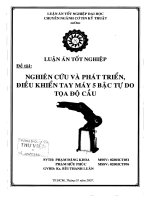 Nghiên cứu và phát triển, điều khiển tay máy 5 bậc tự do toạ độ cầu