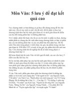 Môn Văn: 5 lưu ý để đạt kết quả cao pdf