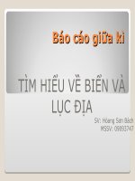 TÌM HIỂU VỀ BIỂN VÀ LỤC ĐỊA doc