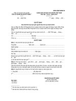 MẪU QUYẾT ĐỊNH Kéo dài thời hạn tạm giữ người theo thủ tục hành chính pdf