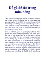 Để gà đẻ tốt trong mùa nóng ppt