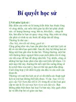 Bí quyết học sử 2.Với môn Lịch sử : Đặc điểm của môn sử là lượng kiến pot