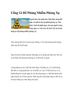 Uống Gì Đề Phòng Nhiễm Phóng Xạ docx