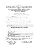 MẪU ĐƠN ĐĂNG KÝ HOẠT ĐỘNG DÒNG TU, TU VIỆN pot