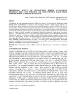 Báo cáo khoa học nông nghiệp 