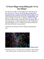 Có boson Higgs trong không gian vũ trụ hay không? docx