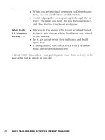 Quick Team-Building Activities for Busy Managers: 50 Exercises That Get Results in Just 15 Minutes_3 pptx