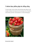 5 nhóm thực phẩm giúp da chống nắng pot