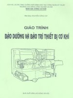 Giáo trình bảo dưỡng và bảo trì thiết bị cơ khí part 1 pptx