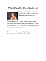 7 Cách Giảm Béo Cho... Khuôn Mặt ppt