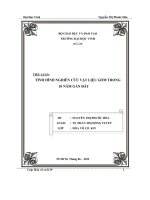 tiểu luận tình hình nghiên cứu vật liệu gốm trong 10 năm gần đây