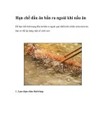 Hạn chế dầu ăn bắn ra ngoài khi nấu ăn docx