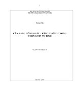 cân bằng công suất – băng thông trong thông tin vệ tinh