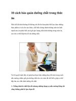 10 cách bảo quản dưỡng chất trong thức ăn ppt