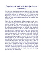 Ứng dụng mô hình tưới tiết kiệm: Lợi cả đôi đường docx