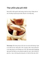 Thực phẩm giúp giải nhiệt pptx