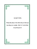 đề tài những biện pháp cơ bản nhằm nâng cao hiệu quả hoạt động của xí nghiệp điện tử truyền hình trong thời gian tới