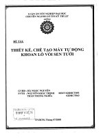 Thiết kế chế tạo máy tự động khoan lỗ vòi sen tưới