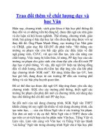 Trao đổi thêm về chất lượng dạy và học Văn pptx