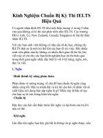 Kinh Nghiệm Chuẩn Bị Kỳ Thi IELTS Hiệu Quả pptx