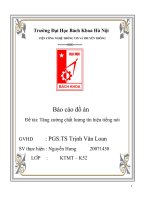 tăng cường chất lượng tín hiệu tiếng nói