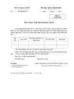 MẪU THƯ NHẮC NỘP HỒ SƠ KHAI THUẾ doc