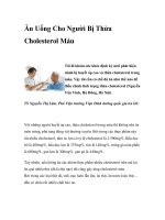 Ăn Uống Cho Người Bị Thừa Cholesterol Máu docx