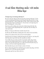 4 sai lầm thường mắc với môn Hóa học doc