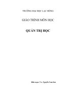 giáo trình môn học quản trị học
