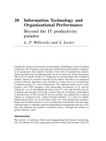 Strategic Information Management Third Edition Challenges and Strategies in Managing Information Systems by ROBERT D GALLIERS and Dorothy E Leidner_14 pptx