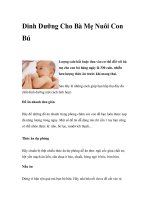 Dinh Dưỡng Cho Bà Mẹ Nuôi Con Bú ppt