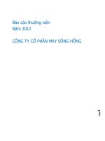 Báo cáo thường niên Năm 2012 CÔNG TY CỔ PHẦN MAY SÔNG HỒNG