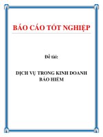 Đề tài: DỊCH VỤ TRONG KINH DOANH BẢO HIỂM pdf