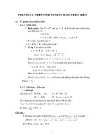 chương 4 phép tính vi phân hàm nhiều biến