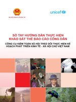 Sổ tay hướng dẫn thực hiện khảo sát thể báo cáo công dẫn