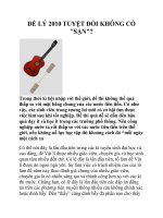 ĐỂ LÝ 2010 TUYỆT ĐỐI KHÔNG CÓ 