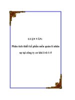 đề tài phân tích thiết kế phần mền quản lí nhân sự tại công ty cơ khí ô tô 1-5