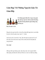 Làm Đẹp Với Những Nguyên Liệu Từ Gian Bếp ppt