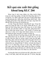 Kết quả sản xuất thử giống khoai lang KLC 266 pdf