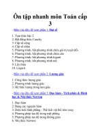 Ôn tập nhanh môn Toán cấp 3 ppt